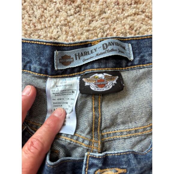 Harley Davidson Blue Jeans, 40x32, relaxed fit; Denim - Picture 10 of 10